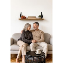 Duvar Rafı, Dekoratif Duvar Rafı, Masif Kayın Modern Duvar Rafı - 69 Cm Diğer