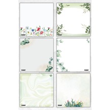 Çiçek Bloknot - 9 9 Cm Ebat- 50 Yaprak - Notepad - Memopad - Çizgisiz Not Kağıdı- To Do List - 2125
