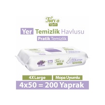 Baby Turco Doğadan Yer Temizlik Havlusu Lavanta 4 x 50'li