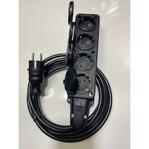 Bemis 4'lü Kauçuklu Priz 3x1.5mm Uzatma 7 MT