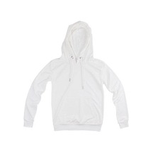 Sublimasyon Cepli Kapşonlu Pamuk Polyester Unisex Sweatshirt - Çocuk Beyaz