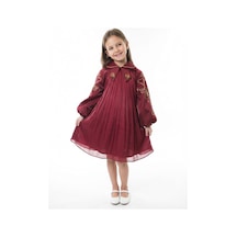 Xo Kids Kız Çocuk Elbise 7-11 Yaş 26572 Bordo