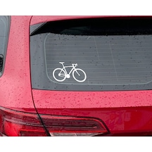 Bk Home Bisiklet Tasarımlı Beyaz Araç Sticker-1