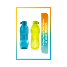 Tupperware Eco Şişe Suluk Deniz Mavisi ve Limon 750 ml 2' li