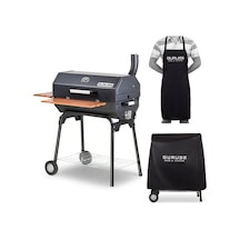 Guruss Cg-075 Kömürlü Barbekü Mangal + Kılıf + Önlük Siyah Model:grs21