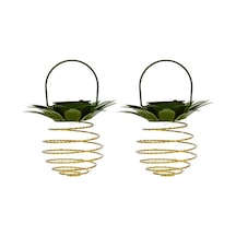 2 Paket 24 Led Güneş Enerjili Bahçe Işıkları Ananas Şekli Güneş Enerjili Led Asılı Fener Lam