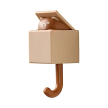 Küçük Kahverengi Ayı Karikatür Kedi Kanca Kendinden Yapışkanlı Yurt Yatak Odası Kapısı Anahtar Şemsiye Çok Amaçlı Düzen. 57000294 Küçük Kahverengi Ayı