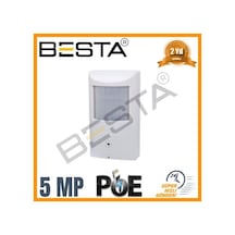 5 Mp 1440p 48 Ir Led Ip Poe Dahili Mikrofonlu Pır Dedektör Görünümlü Güvenlik Kamerası
