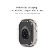 Apple Watch Ultra 49mm Tam Koruyucu Kılıf - Köşeleri Kapatan Şeffaf Pc Çerçeve Çok Renkli