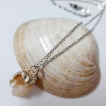 Soma Japon Sitrin Taşı Kadın Kolye Iki Renk Gümüş