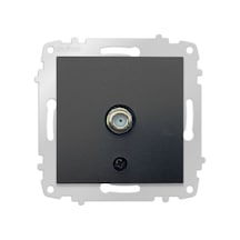 20 Adet Ovivo Grano Siyah Uydu Tv Prizi F Konnektör Çerçevesizdir