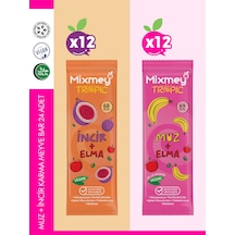 Muz + İncir Karma Meyve Barı 24 Adet Atıştırmalıklar Vegan, Glutensiz 20gr X 24 Adet