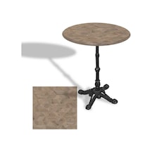 Çipa 1002 Döküm Ayak Yuvarlak Masa Çap 90cm - Werzalit, Wermodin Ve Allzalit Tabla - Edgy Wood Çok Renkli
