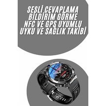 Akıllı Saat Yeni Model Sesli Asistan Bildirim Görme Bluetooth Bağ