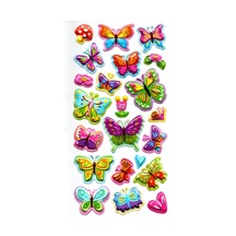 Sticker Kabartmalı Stiker Defter, Planlayıcı Etiket Limlra-007 - 17x9 Cm - Kelebekler