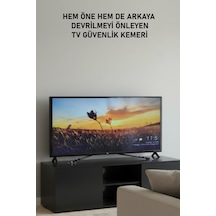 Öne Ve Arkaya Devrilmesini Önleyen Mobilyaya Yapışkanlı Lcd Tv Askısı Kedi Köpek Çoçuk Bebek Deprem Koruma Güvenlik Kemeri Ahtapot Tip