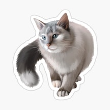 Cins Kedi Iran Kedisi Araba Oto Sticker Etiket Renkli V2