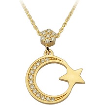 Altın Ay Yıldız Kolye G10098