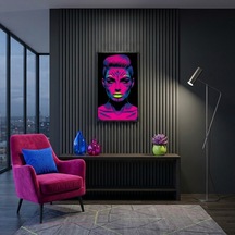Neon Yüzler Pop Art Kadın Portre Serisi 27 Canlı Renkler Ve Asi Duruş