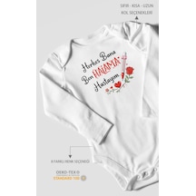 Morivokids Herkes Bana Ben Halama Hastayım Uzun Kollu Çıtçıtlı Bebek Body Beyaz