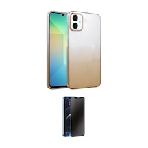 Cep 20-26 Samsung Uyumlu Galaxy A06 Kılıf Kıvılcım Minimal Özel Seri İkili Koruma Seti Najmaddin Mor