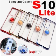 Galaxy S10 Lite Yüzüklü Standli Köseleri Renkli Seffaf Kilif 416307700