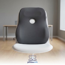 Visko Sırt Minderi Bel Yastığı Ergonomik Bel Desteği Siyah