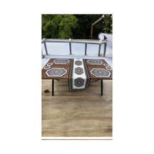 9 Parça Runner Ve Supla Seti Amerikan Servis Runner 40 X 140 Ve Bardak Altlığı Çok Renkli