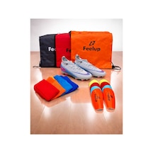 Football Unisex Krampon 3'lü Set+çanta+çorap+tekmelik Mavi