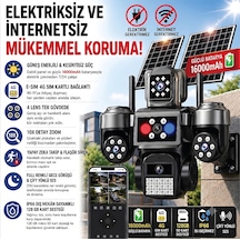 Radem Rd-420 Güneş Enerjili E-sım 4g Sım Kartlı Ptz Güvenlik Kamerası 16000mah 10x Zoom Full Renkli Gece Görüşü Ip66
