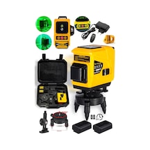 Assur Plus ASR908 360° 12 Köşe Otomatik Hizalamalı Lazer Metre Hizalama Yeşil Çizgili Lazer Hizalama Su Terazili