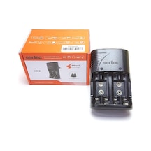 Sertec C802 Universal 4'lü Hızlı Pil Şarj Aleti Kalem-Ince-9 V N11.349
