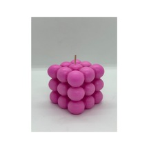 Şeffaf Kutulu Pembe Bubble Mum-doğal Soya Wax Dekor Mum Düğün, Nişan, Kına,hediyelik