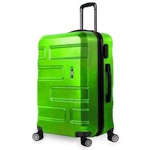 Bene Yeşil Abs Sert Kabuk Tekerlekli Büyük Boy Valiz&bavul 113--v
