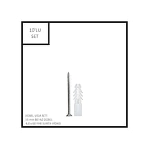 Dübel-vida Seti, Beyaz Dübel 10 Mm, 4,0x60 Yhb Sunta Vidası, 10 Adet