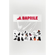 Eğlenceli Siyah Kedi 35 Parça Sticker Paketi Kaliteli Su Geçirmez Laptop Termos Telefon Etiket Seti