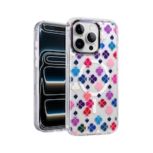 Onegif Apple iPhone Uyumlu iPhone 16 Pro Max Desina Magsafe Kapak - Desen 3 Renkli