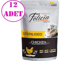 Felicia Yaş Kedi Maması Tahılsız Sterilised Tavuklu 85 Gr 12 Ad