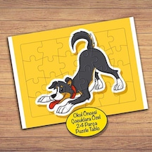 Neşeli Sevimli Köpek Çocuklara Özel Puzzle Yapboz Tablo-169pz