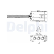 Renault Clio 1 Oksijen Sensoru 1.4 1996-1998 Delphı Es1097012b1