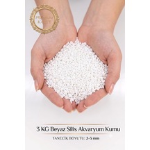3 Kg Beyaz Silis Akvaryum Kumu 2-3 Mm Doğal Beyaz Taban Kumu Akvaryum Dekor -kalsiyum