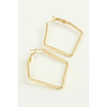 Dörtgen Halka Küpe 6 Cm çok renkli 11171208