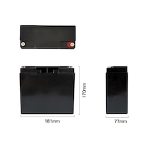Boş Akü Kutusu 181x77x170mm Batarya Muhafaza Kutusu