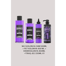 No.1 Kolonya Cam 500ml + Pet Kolonya 400 Ml + Krem Kolonya 400ml +tıraş Jeli 250ml X1 +tıraş Jei 25