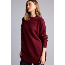 Defacto Relax Fıt Basıc Triko Kazak Tunik H6186ax26wnbr33 Bordo-br33