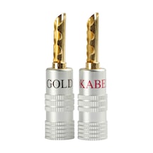 Goldkabel Profi  Hohl - Banana Gold 4'Lü Kablo Ucu