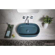Isvea Infinity Petrol Yeşili Oval Lavabo 55X36 cm
