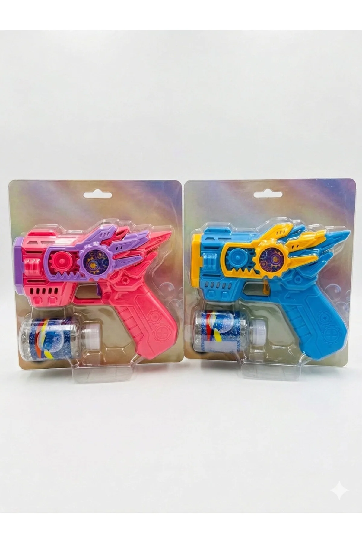Baloncuk Tabancası Oyuncağı Köpük Balon Tabancası 2 Renk Seçeneği Bubble Gun Çocuk Oyuncağı Mavi
