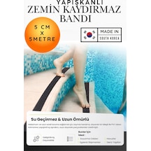 5 Cm X 5 Metre Yapışkanlı Zemin Kaydırmaz Bant - 60 Kum Siyah Zımpara Merdiven Havuz Rampa Güvenlik Bandı - Su Geçirmez Kaygan Zemin Çözümü Kendinden Yapışkanlı Basamak Koruyucusu Kaydırmazlık Bandı