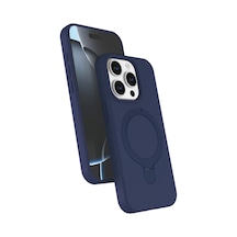 Newface Apple İphone 15 Pro Max Regal Magsafe Standlı Kapak - Lacivert